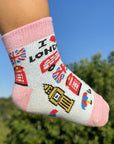London Icons Baby Girl Newborn Toddler Seamless Gift Fun Socks, 0-4 Years