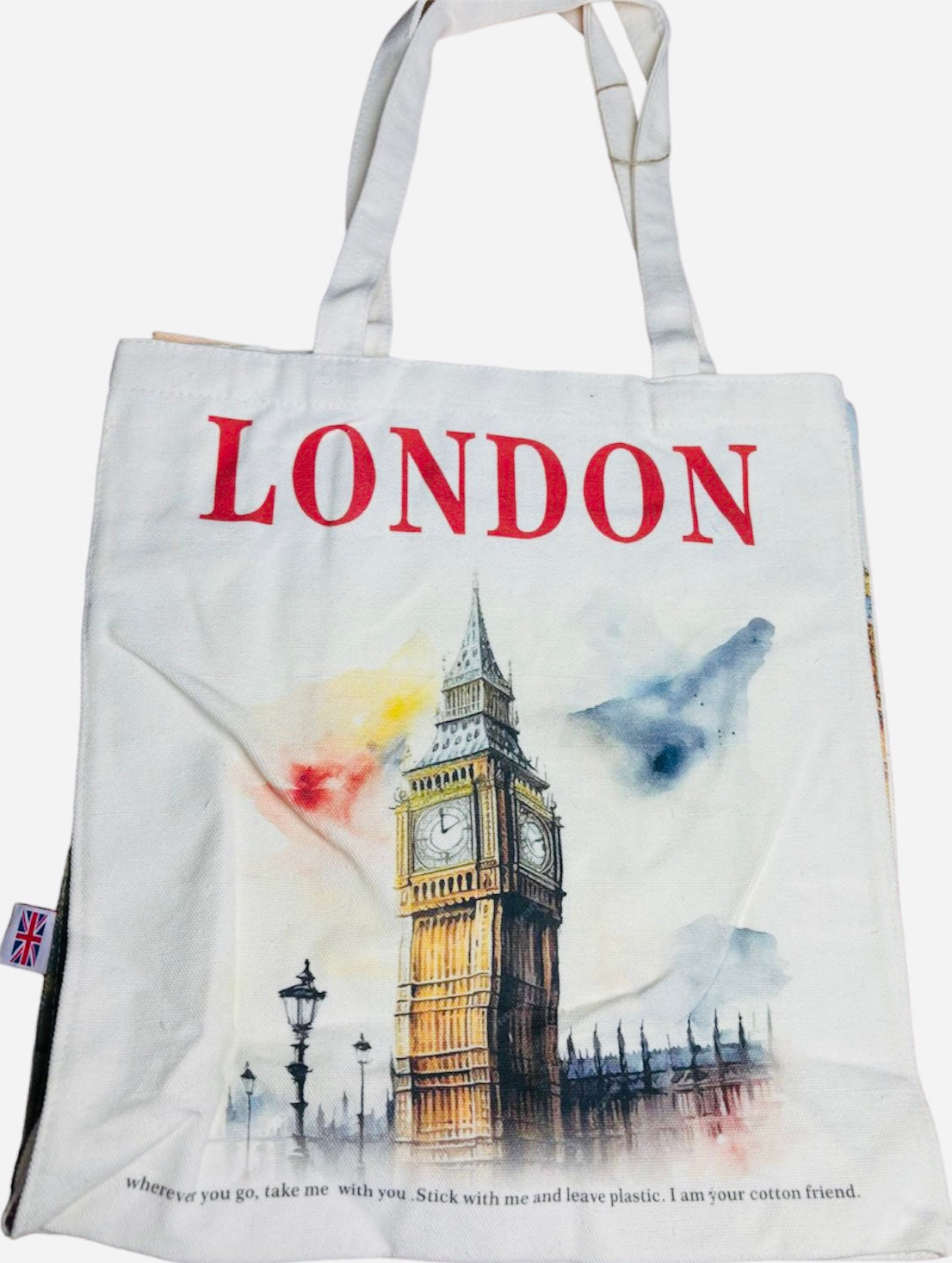 London Tote Bag Reusable Shopping Bag Cotton Shoulder Bag