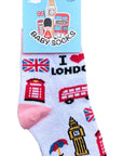 London Icons Baby Girl Newborn Toddler Seamless Gift Fun Socks, 0-4 Years
