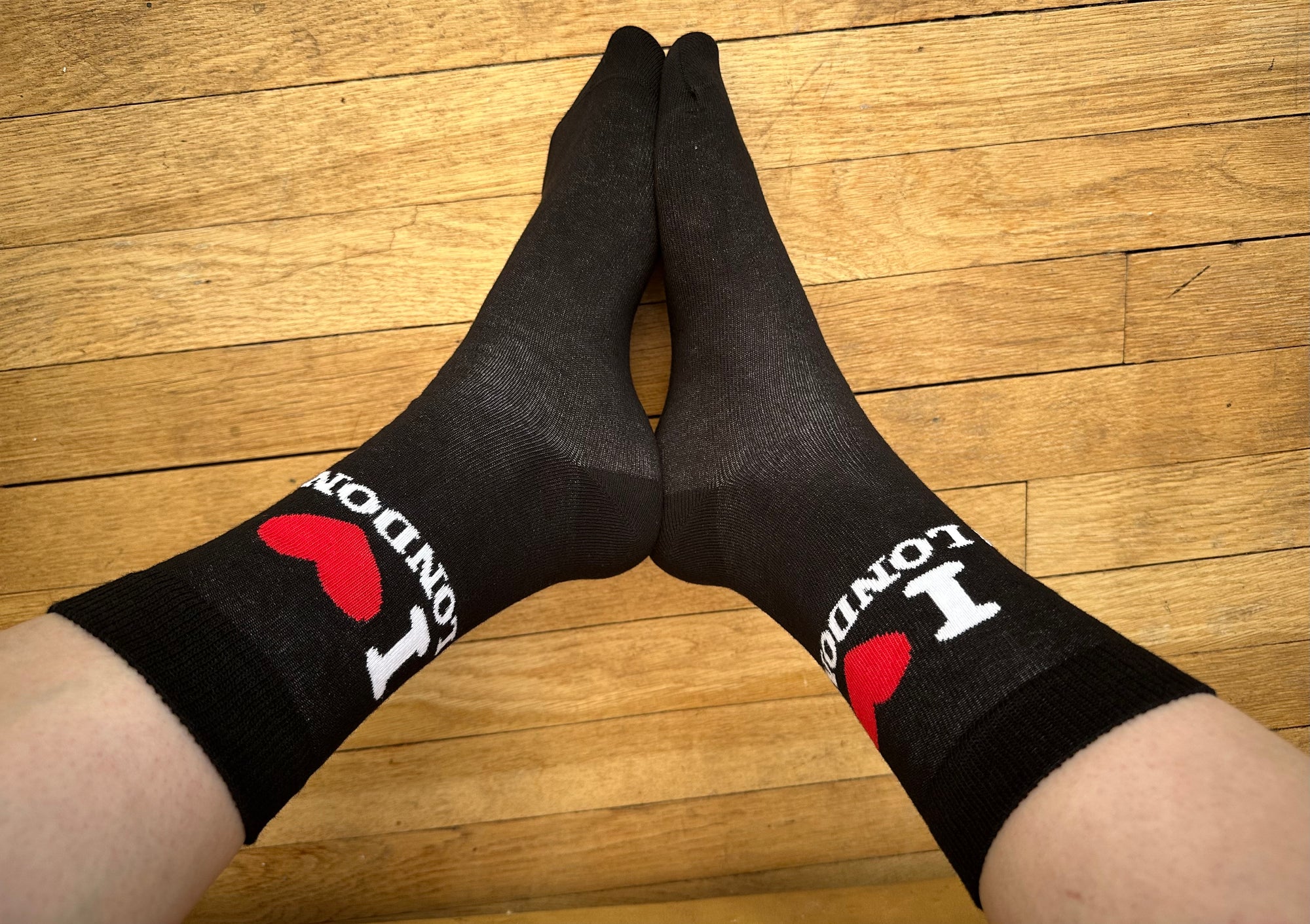 I Love London Black Socks, Unisex Seamless Novelty Fun Gift Cotton Rich Socks