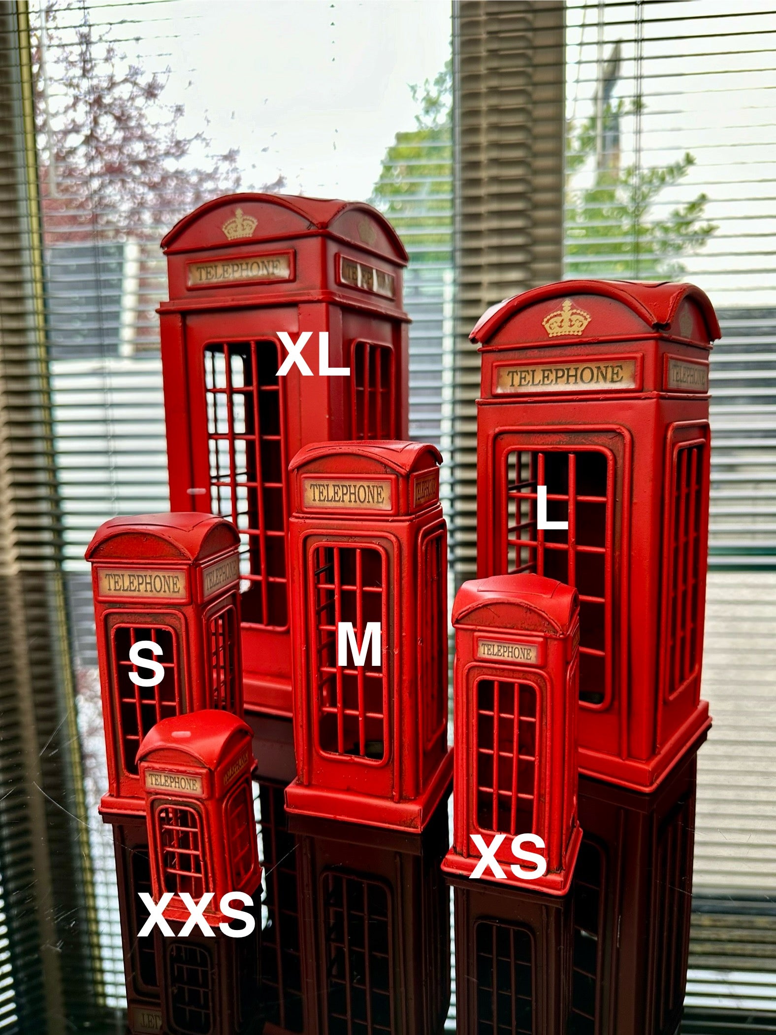 Vintage Retro Metal Iconic British Style London Telephone Box Booth Money Box Piggy Bank Saving Box