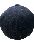 Newsboy Cap Herringbone Navy Flat Cap, Wool Baker Boy Hat, Peaky Blinders Vintage Style Flat Top Cap, Gift for Him