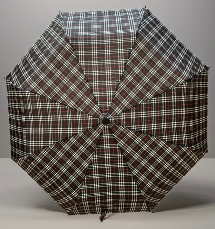 Classic Tartan Design Auto Open &amp; Close Umbrella, Compact Travel Size Brolly