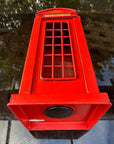 Red model of a British telephone box 