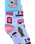 London Icons Baby Girl Newborn Toddler Seamless Gift Fun Socks, 0-4 Years
