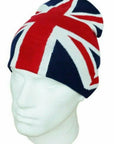 Beachfield Union Jack Beanie Hat – Great Britain Flag Emblem – One Size