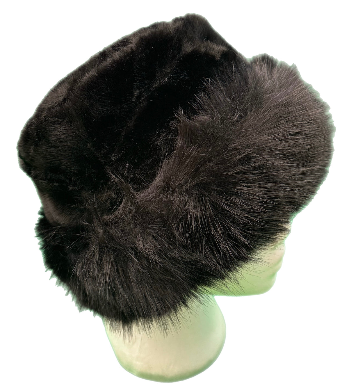 Women's Faux Fur Russian Cossack Bucket Hat Adjustable Winter Cap