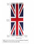 Union Jack British Flag Cotton Blend Scarf – Red, White & Navy