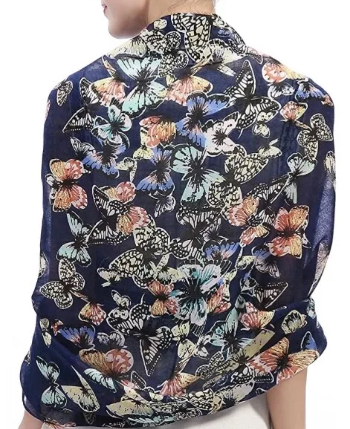 Colourful Butterfly Scarves Shawl Cover-up