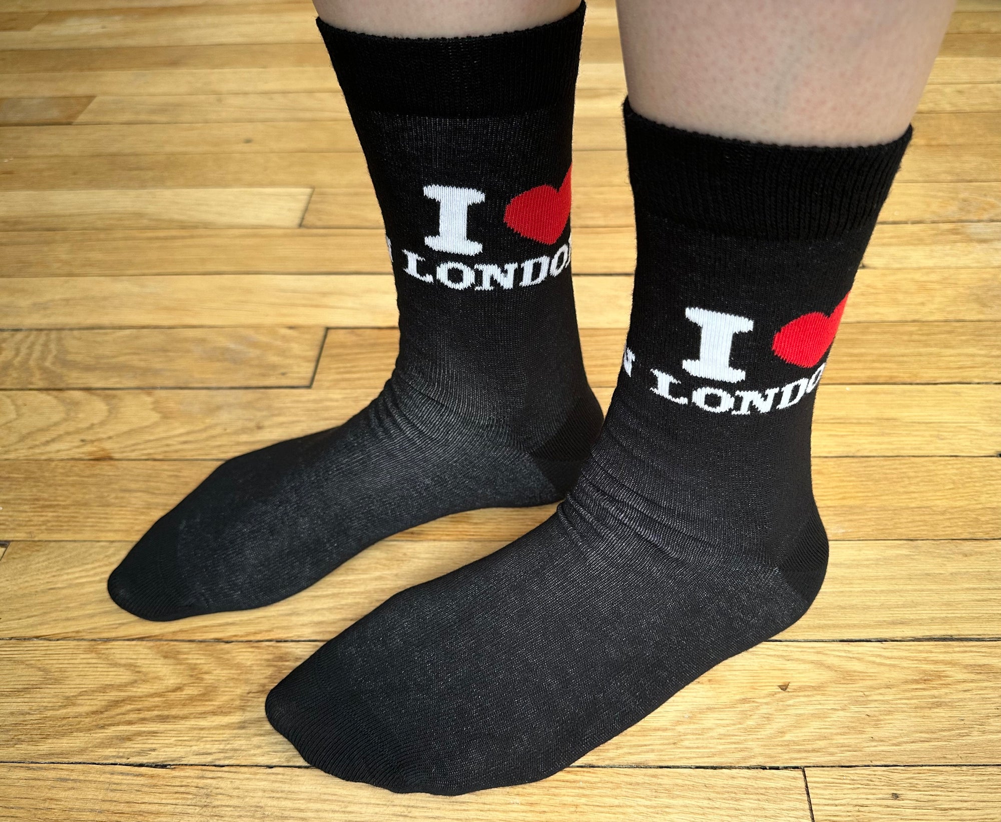I Love London Black Socks, Unisex Seamless Novelty Fun Gift Cotton Rich Socks