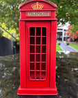 Vintage Metal London Telephone Booth Money Box – Red British Phone Booth Piggy Bank, Retro Home & Office Decoration, 27 cm