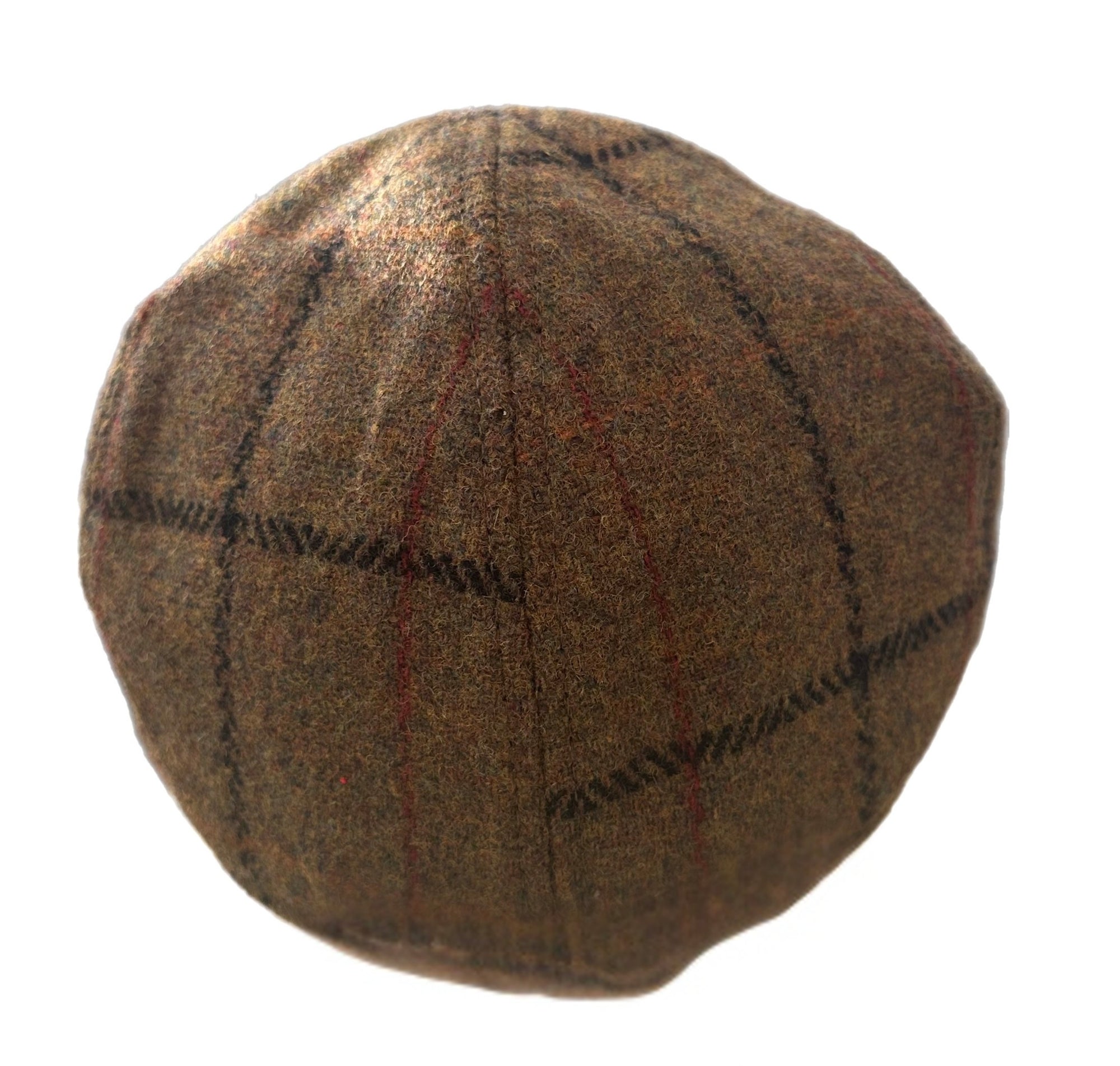6 Panel Flat Cap, Plaid Wool Blend Hat, Classic Ivy Cap, British Style Cap