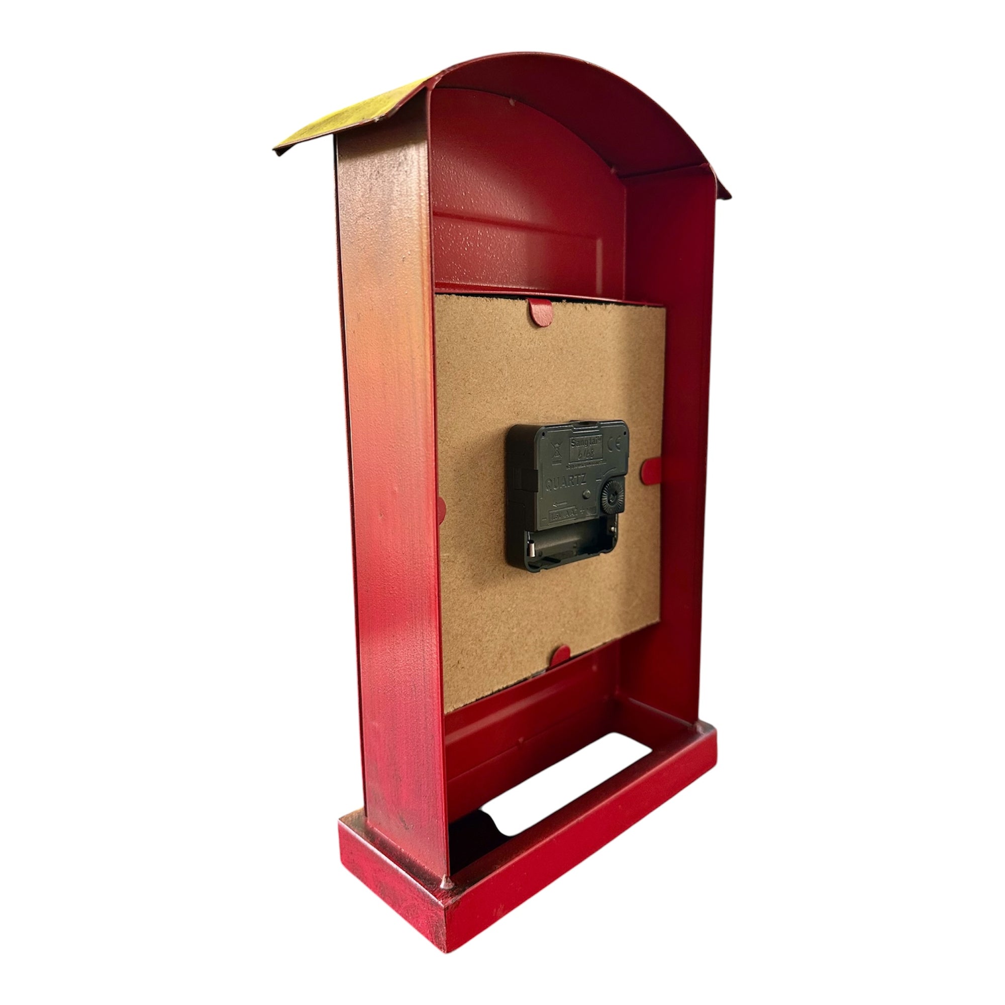London Telephone Box Clock, Red British Table &amp; Wall Metal Clock, Home Decor, Novelty Gift