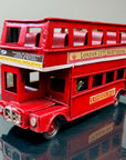 Iconic Nostalgic London Double Decker Open Top Red Bus Metal Ornament Gift Decor