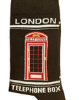 London Telephone Box, Red Telephone Booth Calf Socks, Novelty Fun Gift Unisex Socks
