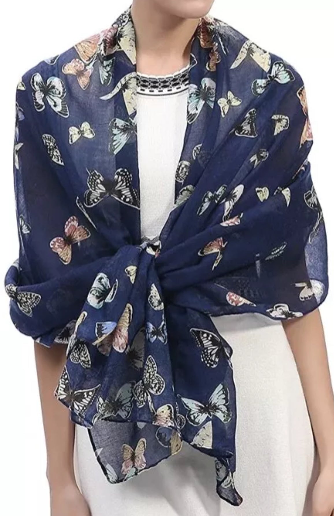 Colourful Butterfly Scarves Shawl Cover-up