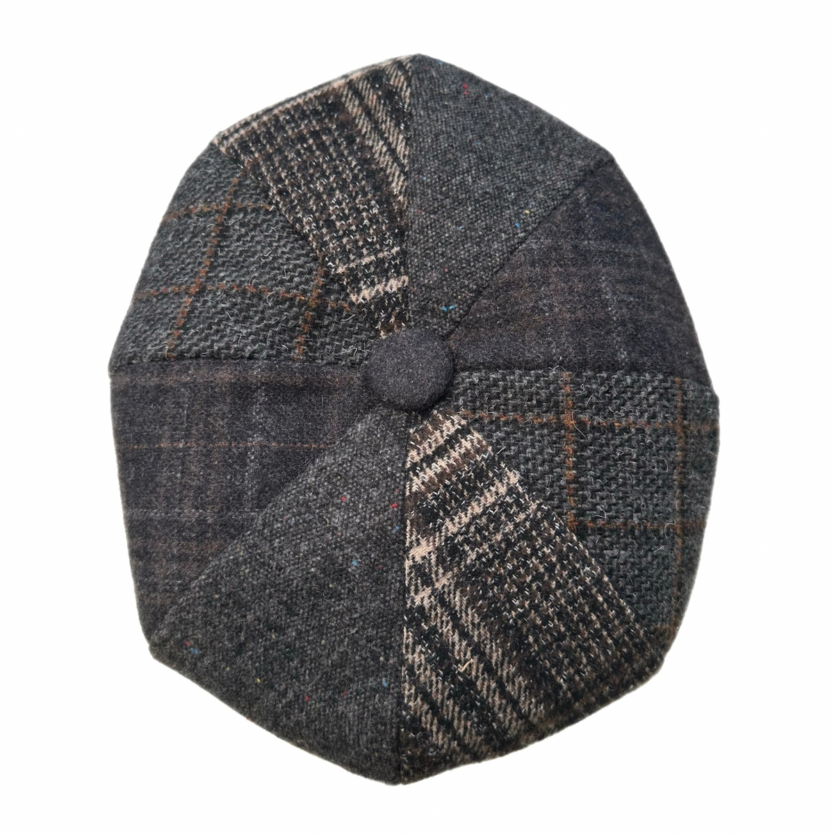 Newsboy Cap Tweed Flat Cap, Patchwork Wool Baker Boy Hat, Peaky Blinders Vintage Style Flat Cap, Gift for Him