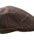6 Panel Flat Cap, Plaid Wool Blend Hat, Classic Ivy Cap, British Style Cap