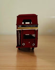 Vintage London Double Decker Bus, Retro Red Bus, City Sightseeing, Metal Ornament Antique