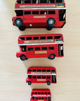 Vintage London Double Decker Bus, Retro Red Bus, City Sightseeing, Metal Ornament Antique