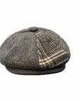 Newsboy Cap Tweed Flat Cap, Patchwork Wool Baker Boy Hat, Peaky Blinders Vintage Style Flat Cap, Gift for Him