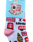 London Icons Baby Girl Newborn Toddler Seamless Gift Fun Socks, 0-4 Years