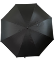 Auto Open Large Black Golf Umbrella with Wooden Stick Handle