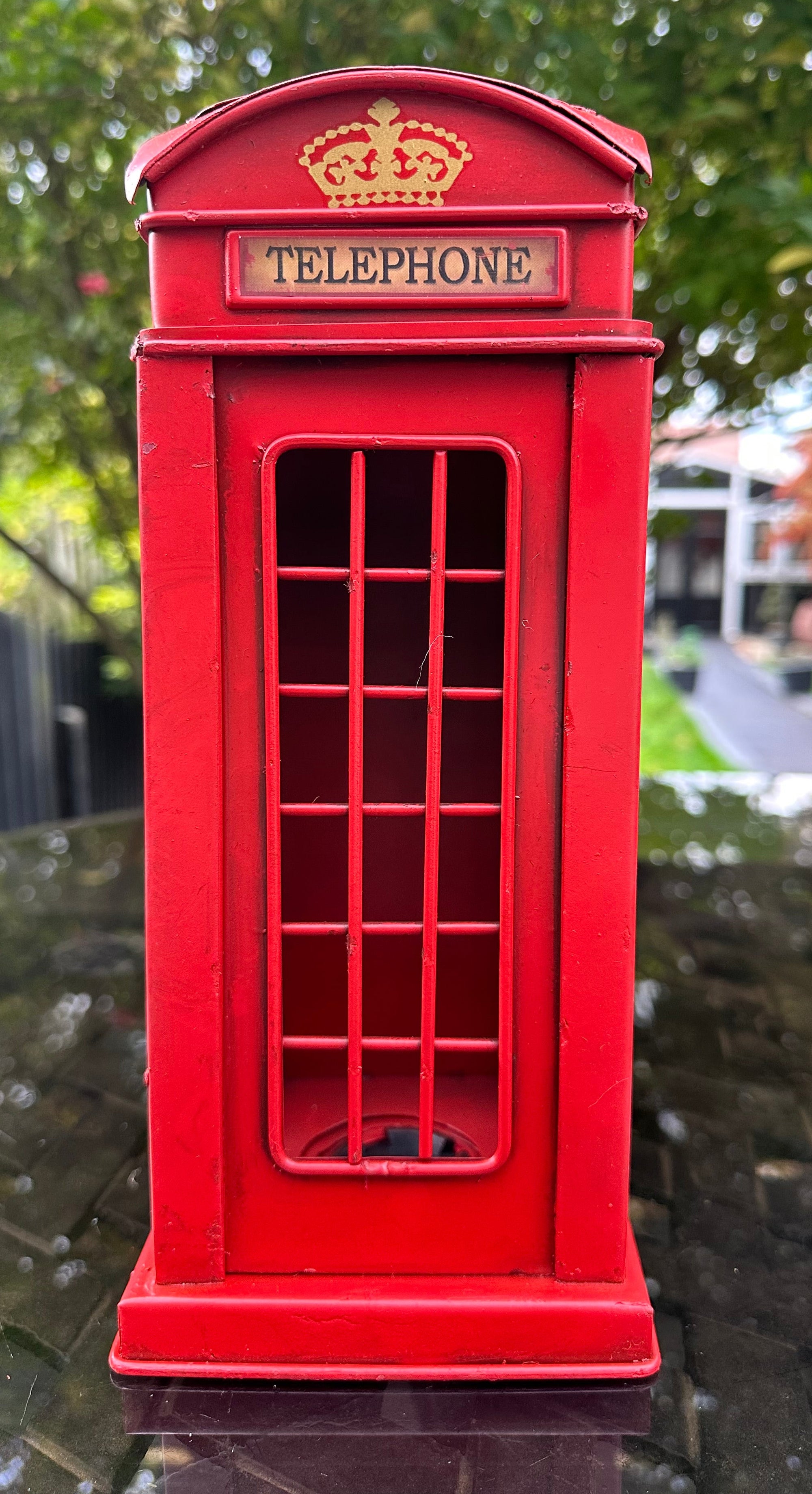 Vintage Retro Metal Iconic British Style London Telephone Box Booth Money Box Piggy Bank Saving Box