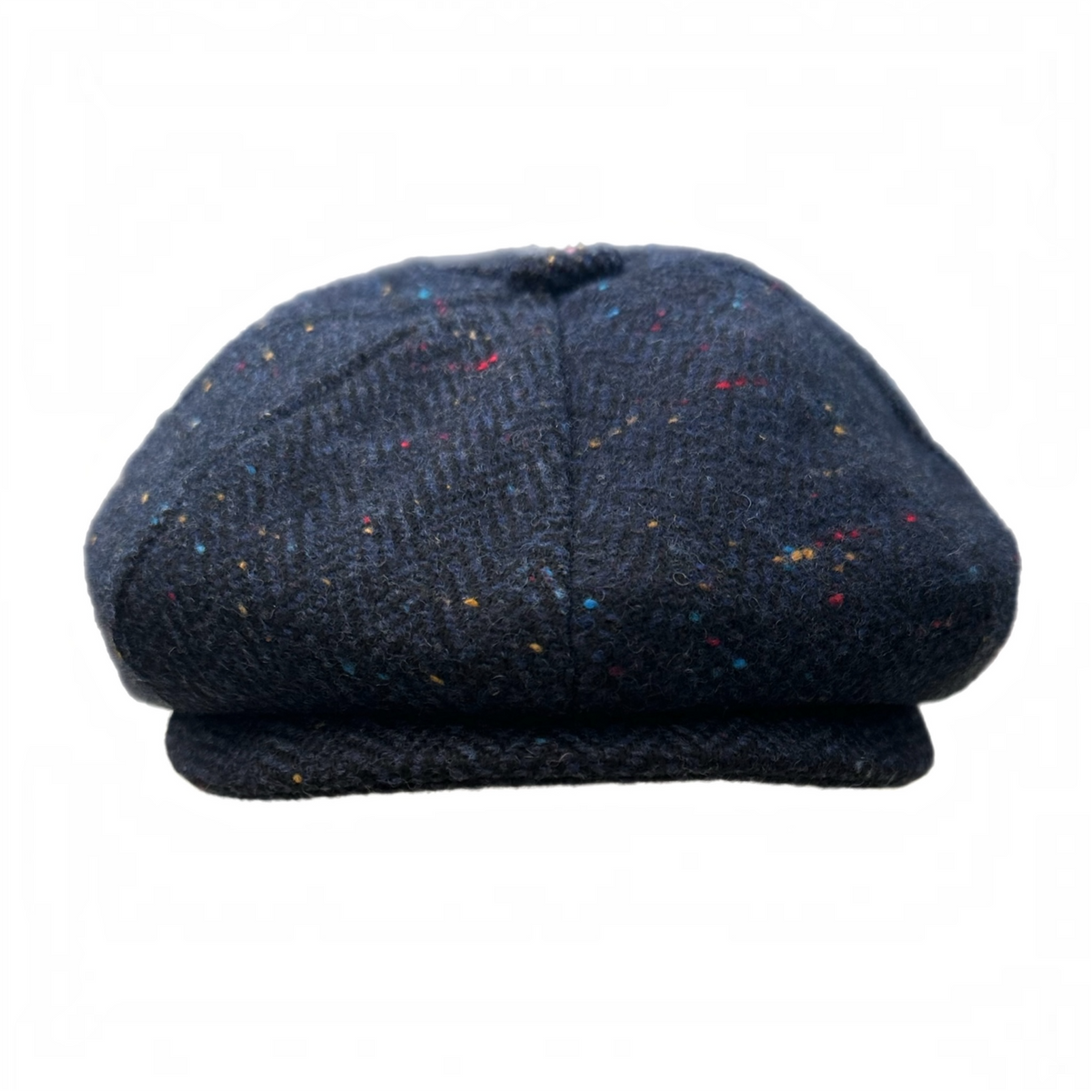 Newsboy Cap Herringbone Navy Flat Cap, Wool Baker Boy Hat, Peaky Blinders Vintage Style Flat Top Cap, Gift for Him