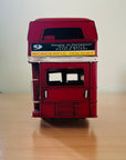 Vintage London Double Decker Bus, Retro Red Bus, City Sightseeing, Metal Ornament Antique