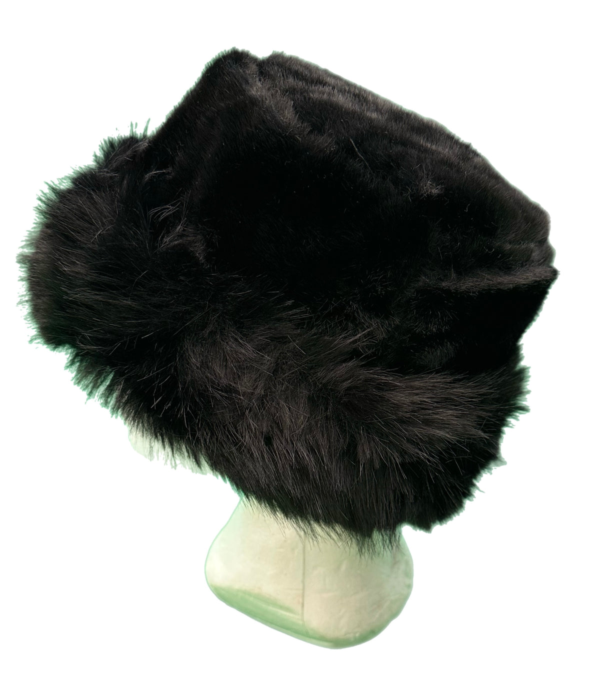 Women's Faux Fur Russian Cossack Bucket Hat Adjustable Winter Cap