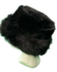 Women's Faux Fur Russian Cossack Bucket Hat Adjustable Winter Cap