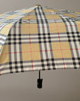 Classic Tartan Design Auto Open & Close Umbrella, Compact Travel Size Brolly