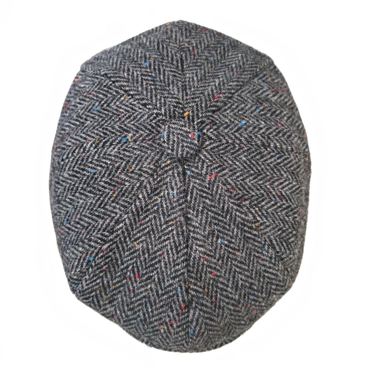 Newsboy Cap Herringbone Grey Flat Cap, Wool Baker Boy Hat, Peaky Blinders Vintage Style Flat Top Cap, Gift for Him