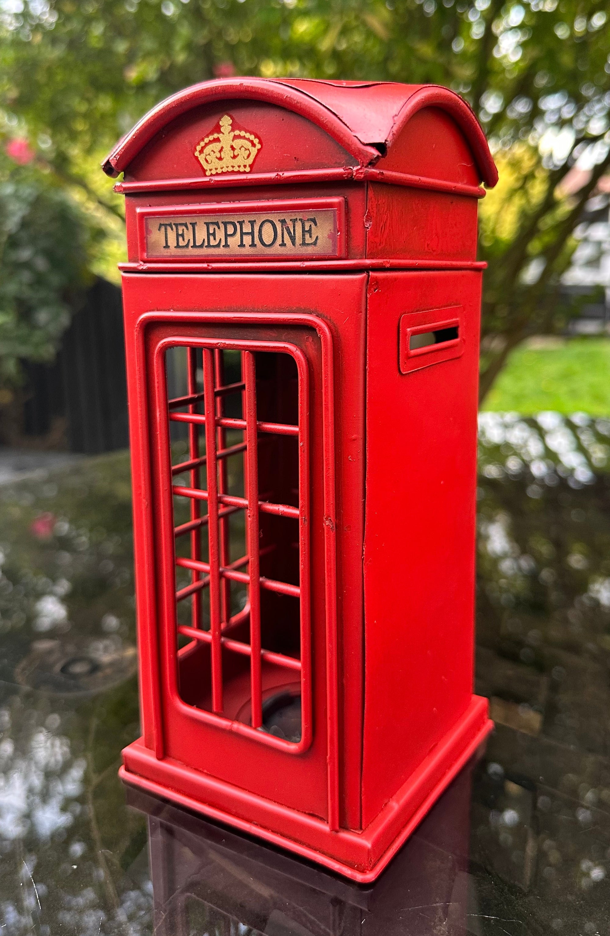 Vintage Retro Metal Iconic British Style London Telephone Box Booth Money Box Piggy Bank Saving Box