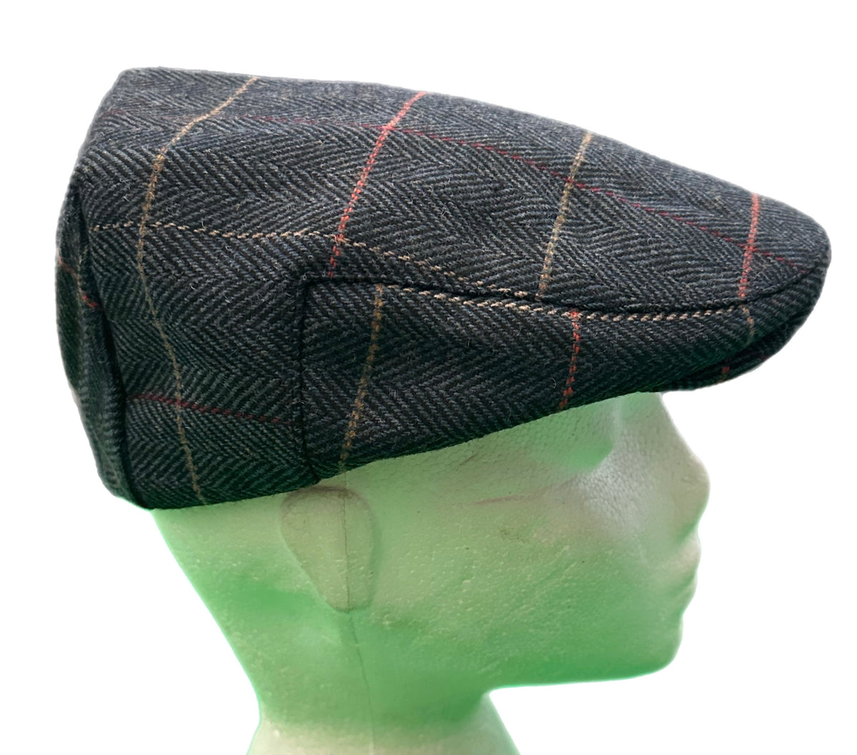 Wool Blend Flat Cap, Vintage Check Plaid Ivy Cap, Gift for Him