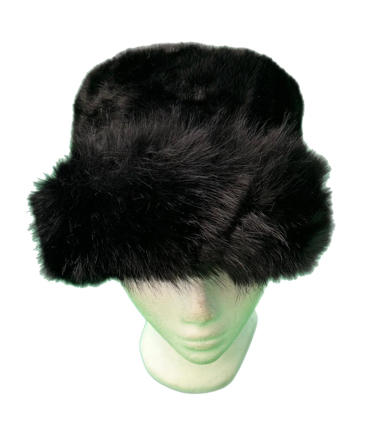 Women's Faux Fur Russian Cossack Bucket Hat Adjustable Winter Cap