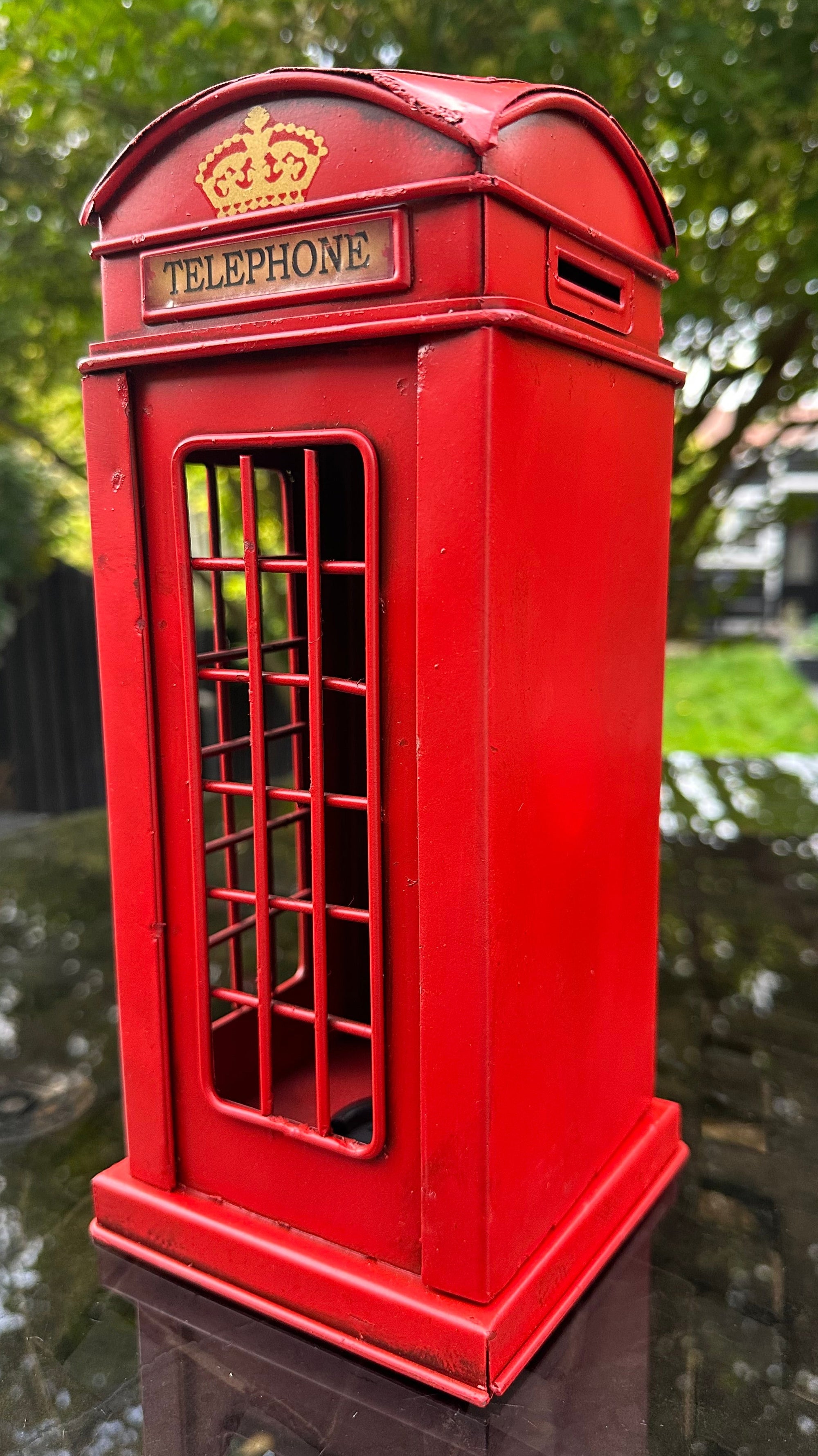 Vintage Retro Metal Iconic British Style London Telephone Box Booth Money Box Piggy Bank Saving Box
