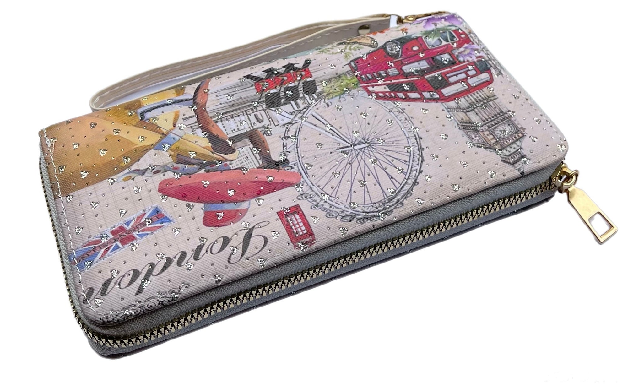 London Eye Red Bus Big Ben Sparkly Design London Money Purse Wallet