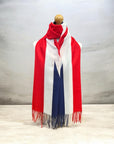 Union Jack British Flag Cotton Blend Scarf – Red, White & Navy