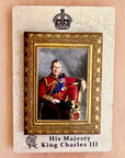 HM King Charles III Royal Collectable 3D Wooden Fridge Magnet Gift