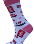 Seamless London Icons Cotton Rich Novelty Kids Socks 8-15 Years