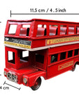 Iconic Nostalgic London Double Decker Open Top Red Bus Metal Ornament Gift Decor