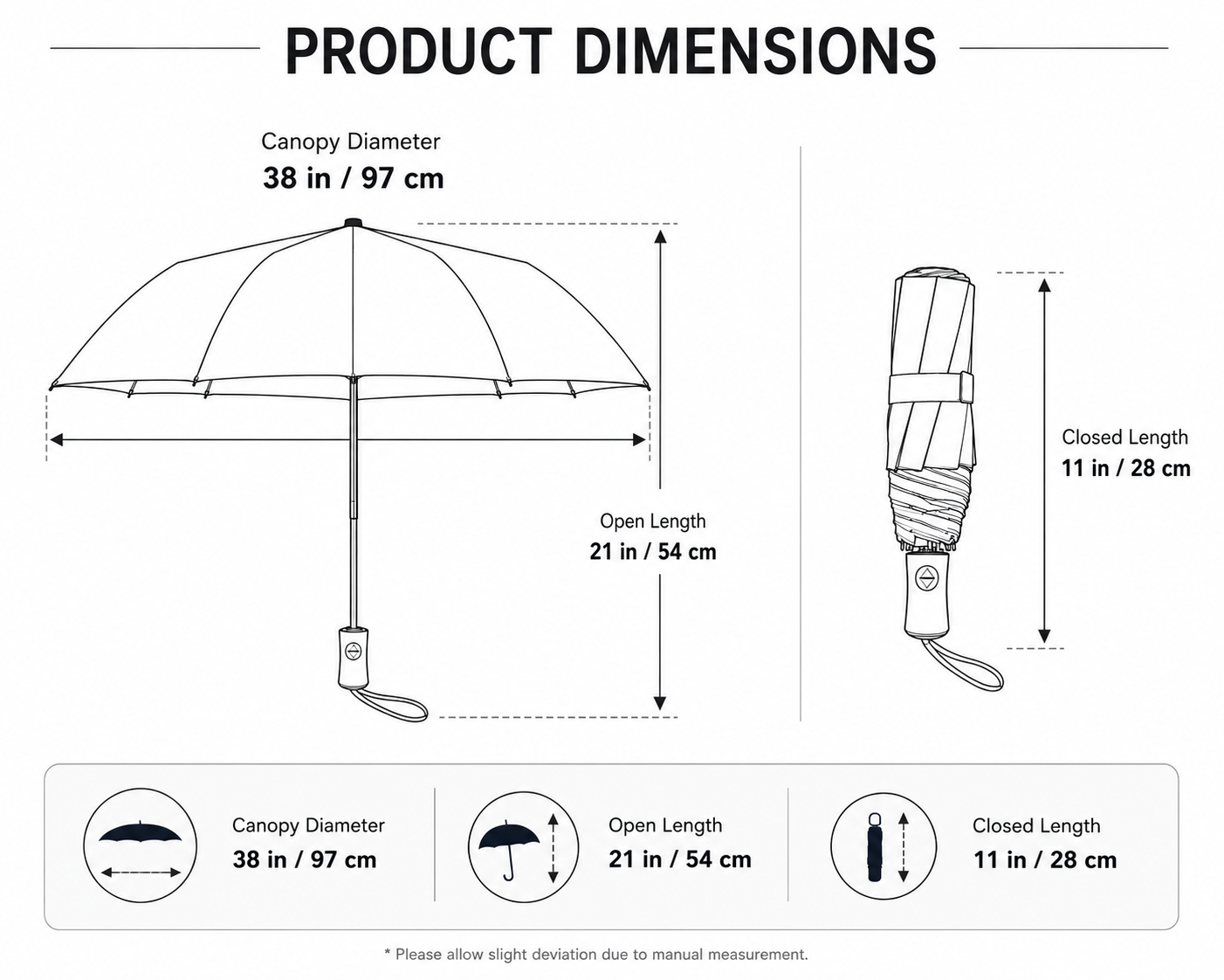 Classic Tartan Design Auto Open &amp; Close Umbrella, Compact Travel Size Brolly