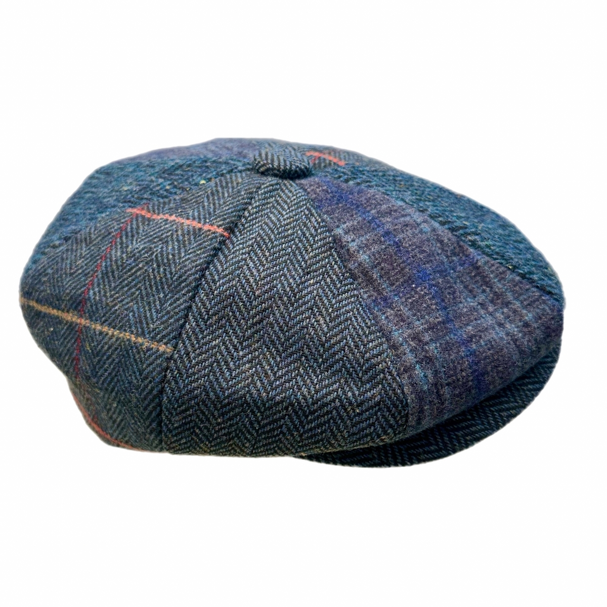 Newsboy Cap Tweed Flat Cap, Patchwork Wool Baker Boy Hat, Peaky Blinders Vintage Style Flat Cap, Gift for Him