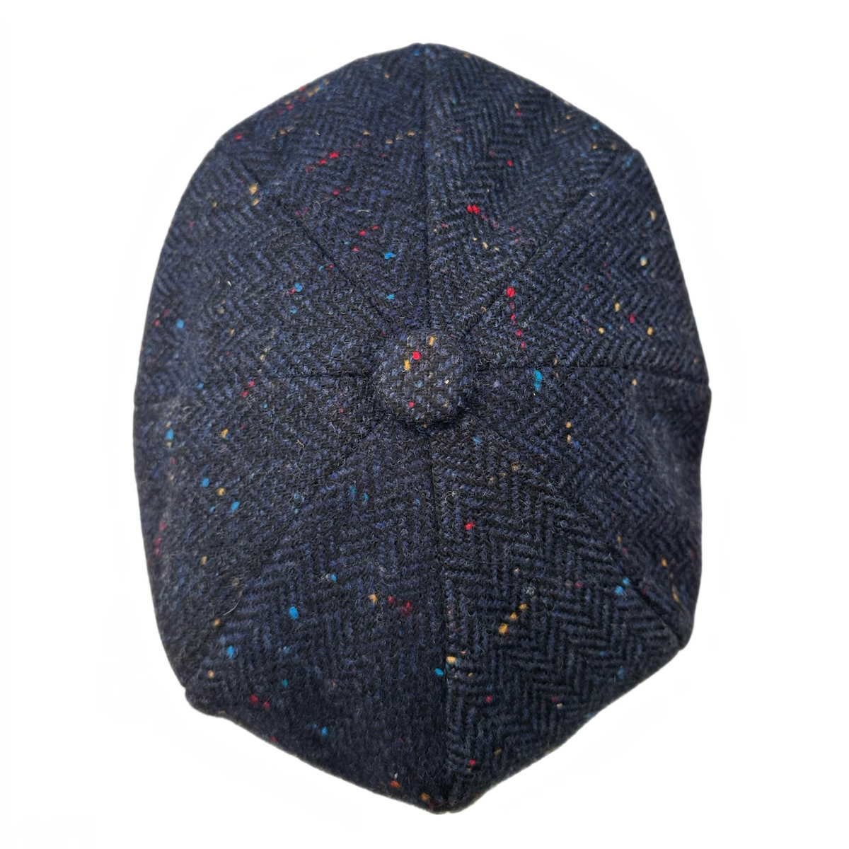 Newsboy Cap Herringbone Navy Flat Cap, Wool Baker Boy Hat, Peaky Blinders Vintage Style Flat Top Cap, Gift for Him