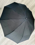 Wooden Handle Compact Auto Open&Close Crook Umbrella