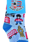 London Icons Baby Boy Newborn Toddler Seamless Gift Fun Socks, 0-4 Years