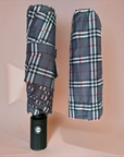 Classic Tartan Compact Travel Umbrella – Auto Open & Close Brolly