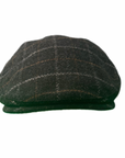 Wool Blend Flat Cap, Vintage Tweed Check Plaid Ivy Cap, Gift for Him